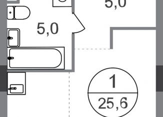 Квартира на продажу студия, 25.6 м2, Москва, деревня Рассказовка, 2