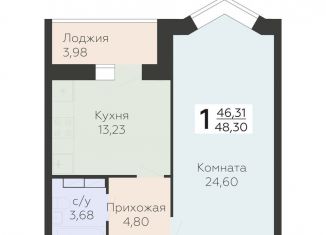 Продаю однокомнатную квартиру, 48.3 м2, Орловская область, улица Панчука, 83