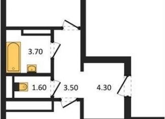 Продается двухкомнатная квартира, 56.9 м2, Воронеж, Коминтерновский район