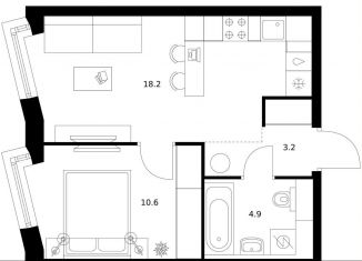 Продажа однокомнатной квартиры, 36.9 м2, Москва, САО