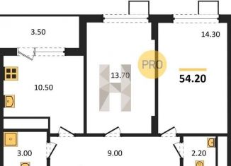 Продаю двухкомнатную квартиру, 54.3 м2, Воронеж, Железнодорожный район