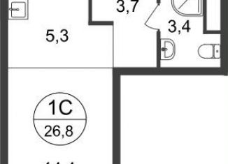 Продается квартира студия, 26.8 м2, Москва, 11-я фаза, к3