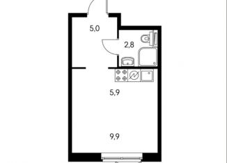 Квартира на продажу студия, 23.6 м2, Москва, СВАО