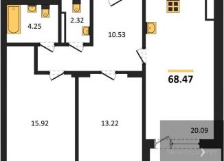 Продажа 2-ком. квартиры, 68.5 м2, Воронеж, Коминтерновский район, Московский проспект, 66