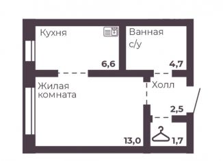 Продажа 1-ком. квартиры, 28.6 м2, Челябинск