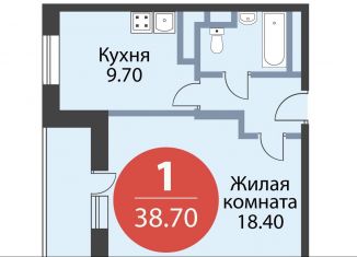 Продаю 1-комнатную квартиру, 38.7 м2, Московская область