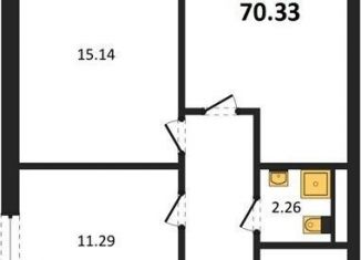 Продается 2-ком. квартира, 70.3 м2, Воронеж, Центральный район