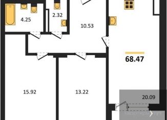 Продаю 2-ком. квартиру, 68.5 м2, Воронеж, Коминтерновский район, Московский проспект, 66