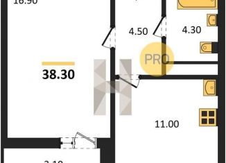 Продажа 1-ком. квартиры, 38.3 м2, Воронеж, улица Шишкова, 140Б/6