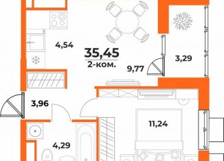 Продаю 2-ком. квартиру, 35.5 м2, Хабаровский край