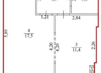 Продам 1-ком. квартиру, 37.5 м2, Кострома, Окружная улица, 51А