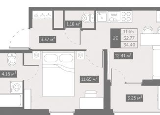 Продается однокомнатная квартира, 34.4 м2, Санкт-Петербург