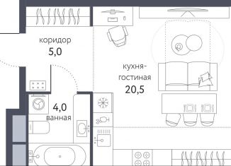 Продажа квартиры студии, 29.5 м2, Москва, ЖК Сиреневый парк, Тагильская улица, 2к1