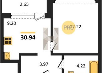 Продаю 1-комнатную квартиру, 30.9 м2, Воронеж, Левобережный район