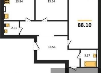 Продаю 3-комнатную квартиру, 88.1 м2, село Александровка