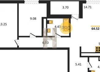 Продаю 2-ком. квартиру, 64.9 м2, Ростов-на-Дону, Пролетарский район, Чувашский переулок, 13/123