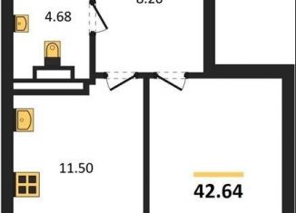 Продам однокомнатную квартиру, 42.6 м2, Воронеж, Центральный район