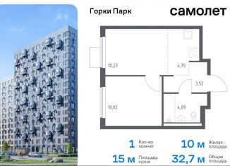 Продается 1-ком. квартира, 32.7 м2, Московская область, жилой комплекс Горки Парк, 8.2