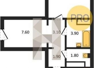 Продам 1-комнатную квартиру, 49.1 м2, Воронеж, улица Шишкова, 140Б/6, Центральный район