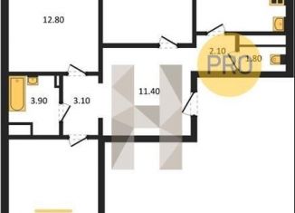 Продается 3-комнатная квартира, 83.1 м2, Воронеж, улица Шишкова, 140Б/6