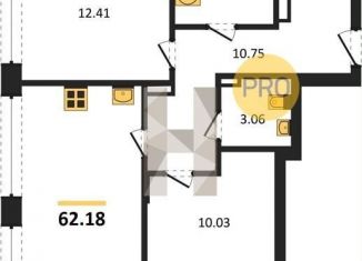 2-комнатная квартира на продажу, 62.2 м2, Воронеж