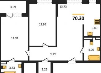 Продаю 2-ком. квартиру, 70.3 м2, Воронежская область