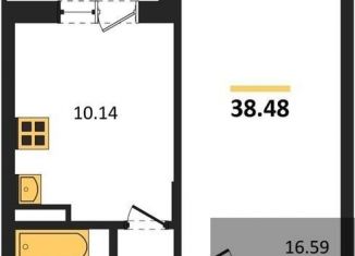 1-ком. квартира на продажу, 38.5 м2, Воронежская область