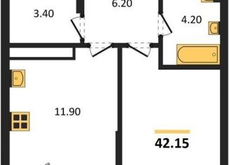 Продается 1-ком. квартира, 42.2 м2, Новосибирская область, Прибрежная улица, 4/2