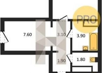 Продается однокомнатная квартира, 48.7 м2, Воронеж, улица Шишкова, 140Б/6, Центральный район