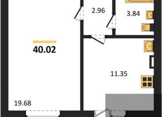 1-комнатная квартира на продажу, 40 м2, Воронежская область