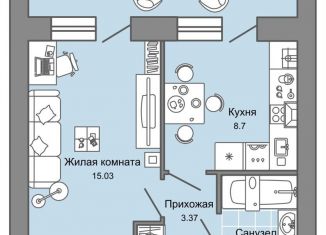 Продаю однокомнатную квартиру, 35 м2, Ульяновск, жилой комплекс Дивный Сад, 6, ЖК Дивный Сад