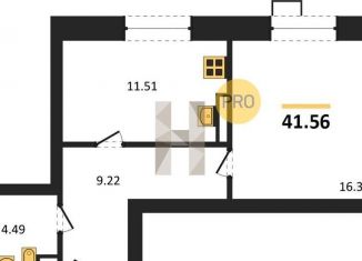 Продам 1-комнатную квартиру, 41.6 м2, Воронежская область