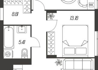 Продажа 2-ком. квартиры, 68.3 м2, Тула