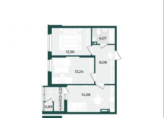 Продажа двухкомнатной квартиры, 55.6 м2, Краснодар, Прикубанский округ