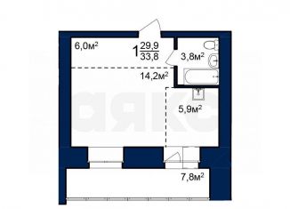 Продаю квартиру студию, 33.8 м2, Амурская область, Октябрьская улица, 103