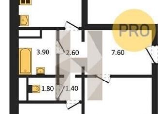 2-комнатная квартира на продажу, 65.1 м2, Воронежская область, улица Шишкова, 140Б/6