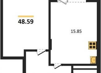 1-ком. квартира на продажу, 48.6 м2, Воронеж, Электросигнальная улица, 9А, Коминтерновский район