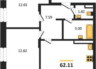 Продажа 2-ком. квартиры, 62.1 м2, Воронеж, Электросигнальная улица, 9Ак2