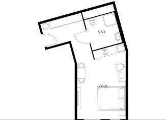 Продаю квартиру студию, 32.5 м2, Санкт-Петербург, проспект Энергетиков, 6, метро Ладожская