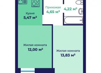 Продам двухкомнатную квартиру, 41.7 м2, Ярославль, Фрунзенский район