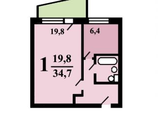 Продаю 1-ком. квартиру, 34.7 м2, Москва, улица Генерала Белова, 45к3, метро Домодедовская