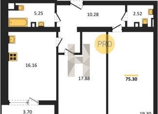 Продажа 2-комнатной квартиры, 75.3 м2, Таганрог, Инструментальная улица, 23-2