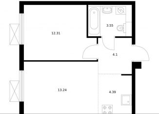 Продажа 1-комнатной квартиры, 37.6 м2, деревня Новое Девяткино, жилой комплекс Заречный Парк, 7.2