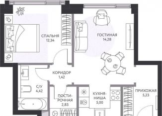 Продается однокомнатная квартира, 45.9 м2, Москва, 1-й Сетуньский проезд, 8, метро Студенческая