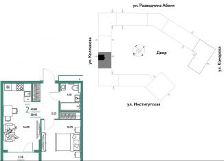 Продается 2-комнатная квартира, 40.8 м2, Москва, Даниловский район