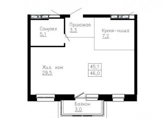 Продажа двухкомнатной квартиры, 46 м2, Приморский край