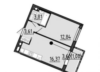 Продаю 1-ком. квартиру, 37.7 м2, городской посёлок Дубровка