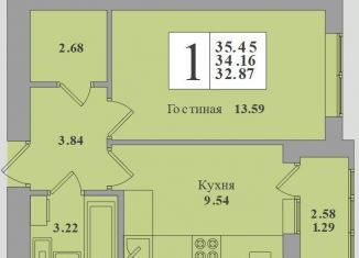 Продажа 1-ком. квартиры, 35.6 м2, Калининградская область, Минусинская улица, 5