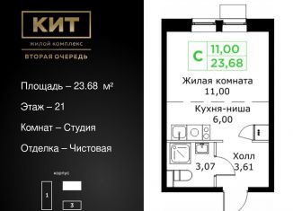 Продаю квартиру студию, 23.7 м2, Мытищи, Шараповский проезд, 4