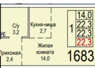 Продам квартиру студию, 22.3 м2, Москва